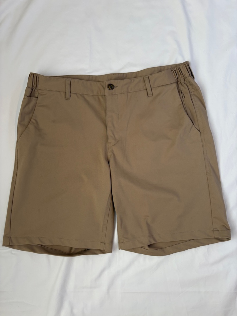 Barbell Apparel Anything Shorts Tan Men’s Size 36 Athletic Fit 4-Way Stretch